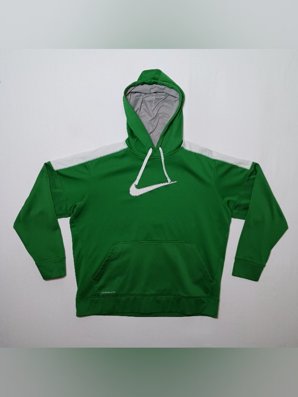 Nike Therma Fit Mens Pullover Fleece Hoodie XL Green White